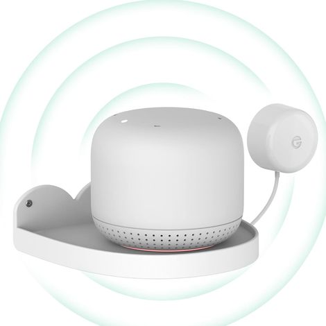 Wandhalterung für Google Nest Wifi 1/2 Einfache und robuste Wandhalterung mit Kabelmanagement, kein Kabelsalat (Weiß) (1/5)