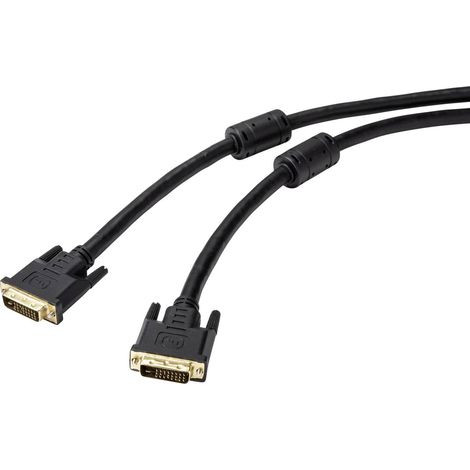 [GEBRAUCHT] B-Ware Renkforce DVI Kabel DVI-D 24+1pol. Stecker 20m doppelt geschirmt schwarz Monitor