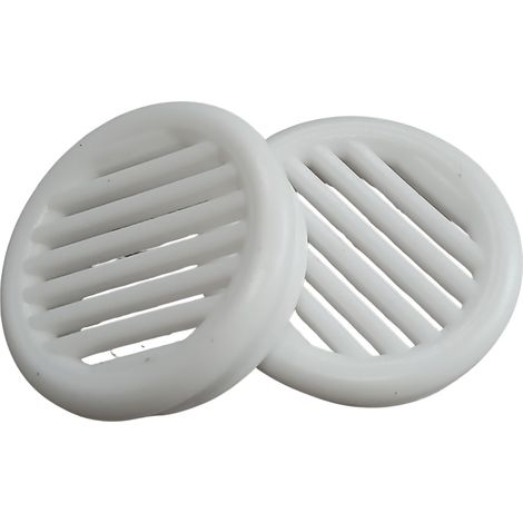 Griglia di ventilazione per mobili, diametro 35, bianca, 10 pezzi (1/5)