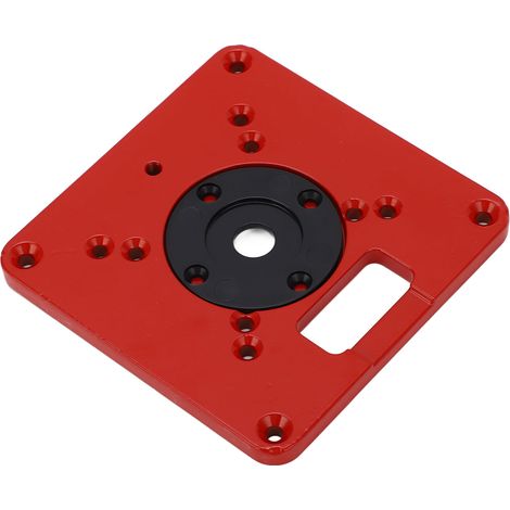 Plaque d'insertion pour table de défonceuse, accessoire universel en alliage d'aluminium pour le travail du bois (1/5)
