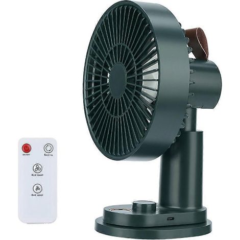 Ventilateur oscillant 6 pouces 4000 mAh à pince pour bureau, rechargeable par USB, silencieux et avec télécommande (1/4)