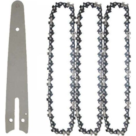 Guide de Chaîne Tronçonneuse 6 Pouces Lame Portable Mini Scie Électrique Élagage Jardin Bûcheronnage Accessoire (1/4)