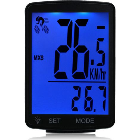 Compteur de Vélo sans Fil avec 2.8 pouce Multifonctionnel Français Rétroéclairage LCD HD D'affichage de L'écran IPX6 Étanche Ordinateur de Vélo Chronomètre de Température Mesurable 80 54.5 mm (1/5)