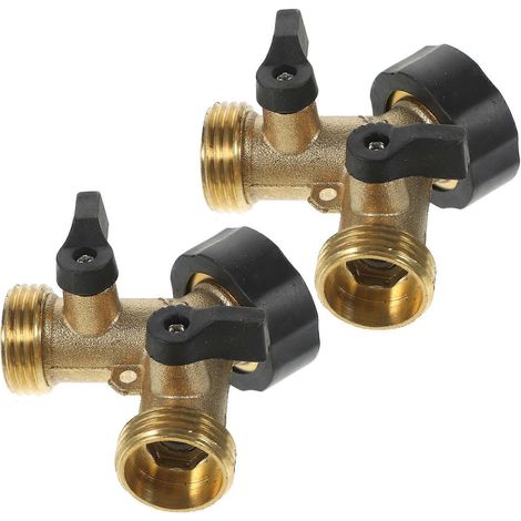 Raccord en laiton pour tuyau d'arrosage, 6 pièces, adaptateur double voie