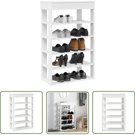 vidaXL Schuhregal Weiß 60x30x98 cm Holzwerkstoff (1/5)