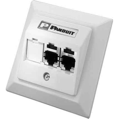 Panduit Schrägzentralplatte 3-Port 2xCJS688TG, 1Blindm. CS2P6TGAWY
