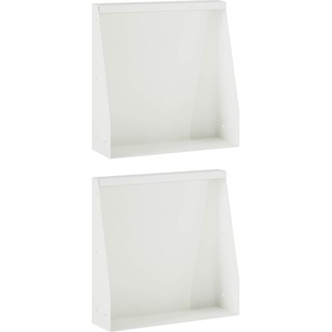 vidaXL Muro de Contención 2 uds. 40 x 12 x 40 cm Acero Blanco (1/2)
