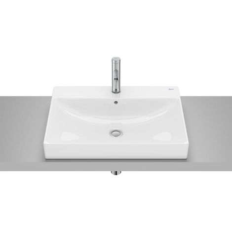 LAVABO ENCIMERA ONA 600X450 CON ORIFICIO PARA GRIFERÍA BLANCO