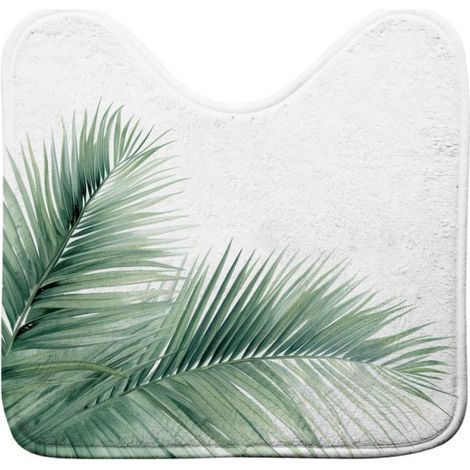 Tapis Contour WC "Havane" 45x45cm Blanc (1/5)