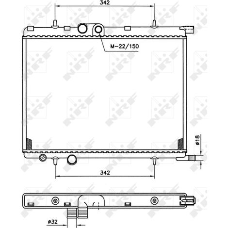 Radiateur, refroidissement du moteur NRF 519524 CITROËN 132322 133069 1330C4