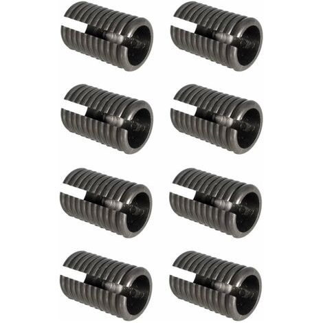 8x Patin antiderapant Embout de tube rond anti glissement pied de meuble en plastique noir à enfoncer Chaise Table Fauteuil Protection Sol Parquet, 18 - 20mm (1/2)