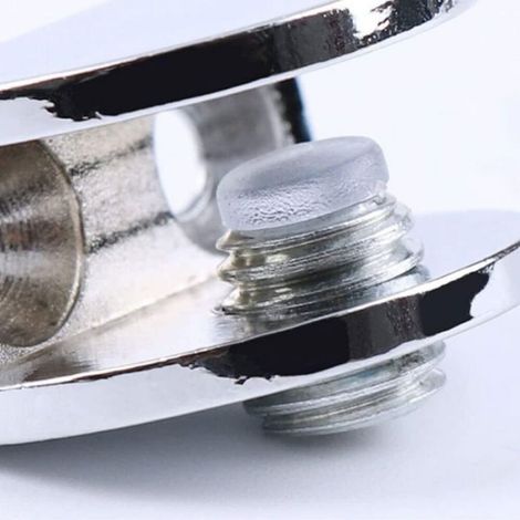 Support étagère verre - - Pince à verre réglable - Alliage de zinc - Pour verre 6-8 mm - Charge élevée (1/5)