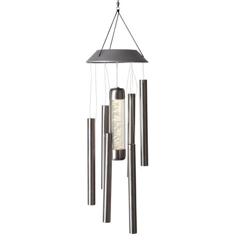 LED-Solar-Windspiel, Edelstahl, 1 warm white LED, 35 cm (1/5)