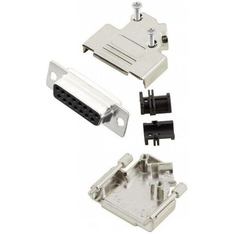 MH Connectors MHD45ZK15-DB15S-K Kit embase SUB-D femelle 45 ° Nombre de pôles: 15 fût à souder 1 pc( (1/3)