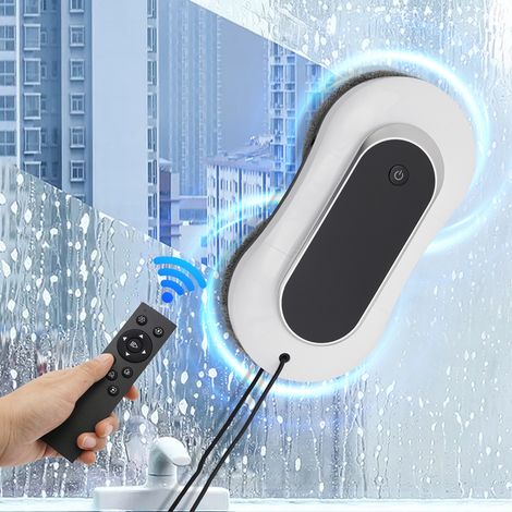 Robot nettoyeur de vitres intelligent, puissance d'aspiration de 3 200 Pa, pulvérisation bidirectionnelle, télécommande, adapté aux fenêtres et aux portes vitrées (1/5)