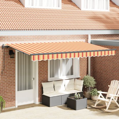 Maison Exclusive - Einziehbare Markise Gelb 400 x 200 cm Stoff (1/5)