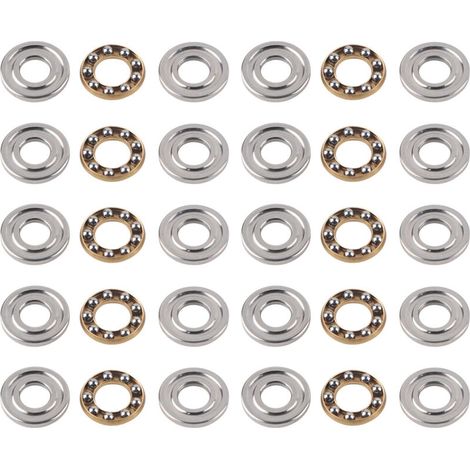 Set di cuscinetti reggispinta a sfere in miniatura, 10 pezzi, cuscinetti piatti in acciaio ad alta precisione (F6-14M 6x14x5mm) -Crezuo