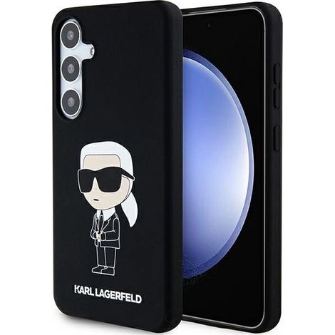 Estuche rígido Karl Lagerfeld KLHCS24SSNIKBCK S24 S921 negro/negro Silicona Ikonik (1/5)