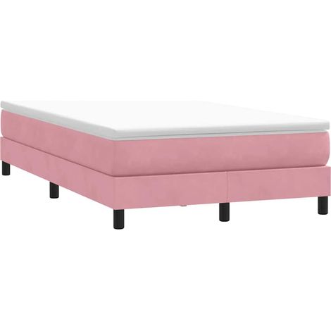 Boxspringbett ohne Matratze Rosa 120x220 cm Samt vidaXL (1/4)