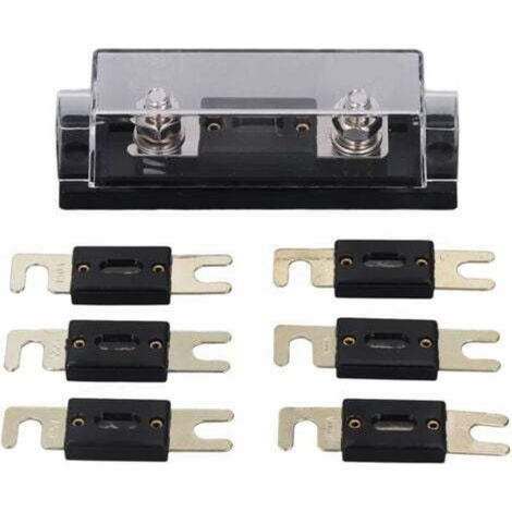 250-A-48-V-Sicherungshalter, vergoldete Oberfläche, transparente Abdeckung, Inline-Sicherungshalter für Auto und Wohnmobil