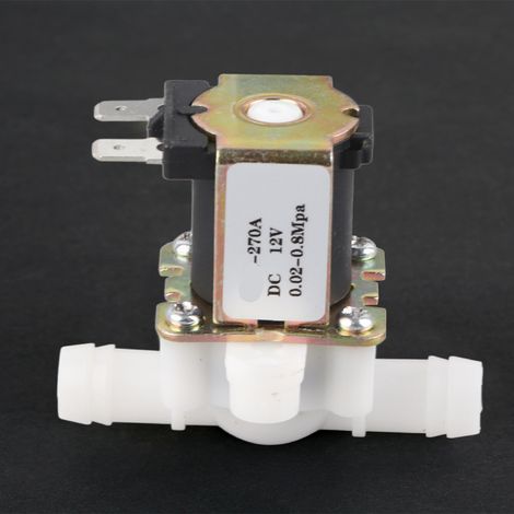 Électrovanne en plastique DC12V OD12mm normalement fermée, interrupteur de débit d'entrée d'eau (1/5)