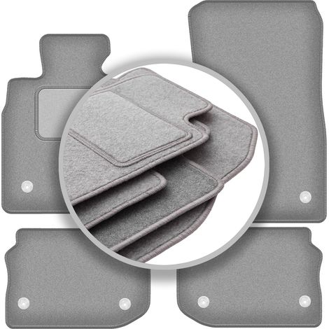 Alfombrillas grises para BMW 5 F10 sedán (VELCRO) (2010-2013) (1/5)