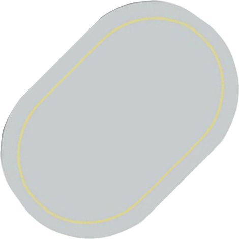Lot de 2 sets de table ovales en cuir, résistants à l'huile et isolants, pour restaurants, hôtels et maisons. Antidérapants, ils ne permettent pas de poser les bols. Gris clair. (1/5)