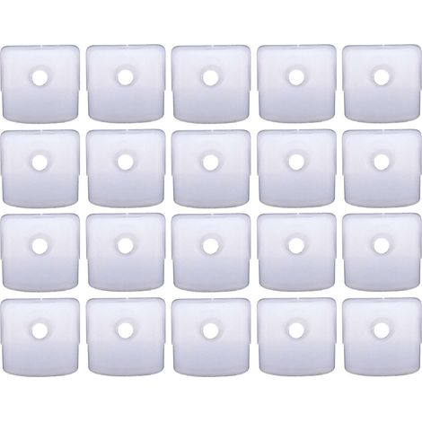 20x Support mural glace verre vitre miroir à visser plastique tranparent Porte miroir Taquet Protection Meuble Séjour Chambre Cuisine Salle de bain