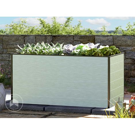 GFP Huerto urbano Jardinera Aluminio Christina - 150 x 77 x 77 cm Estructura estable y resistente a la intemperie con perfiles de cámara hueca de aluminio - aluminio anodizado - Hecho en Austria (1/3)