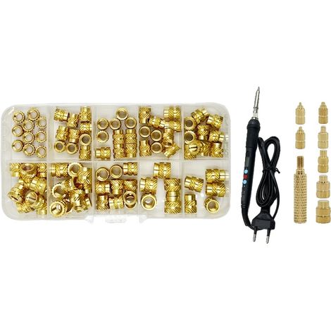 Heißschmelzeinsatzmutterwerkzeug, Kupferkonstruktion, kompatibel mit 3D-Druckern, EU Alle eins 99Stück (1/2)