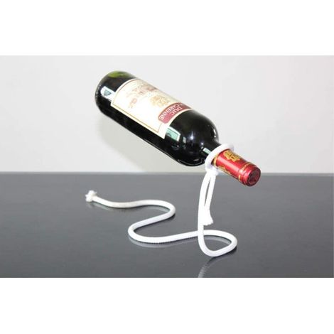 Porte-bouteille en acier inoxydable flottant en corde magique pour bouteille de vin (1/5)