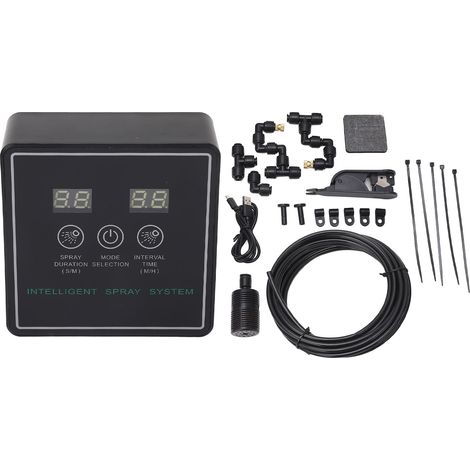 Brumisateur intelligent pour reptiles, pulvérisation auto, humidificateur minuterie, buses réglables 360° pour terrarium