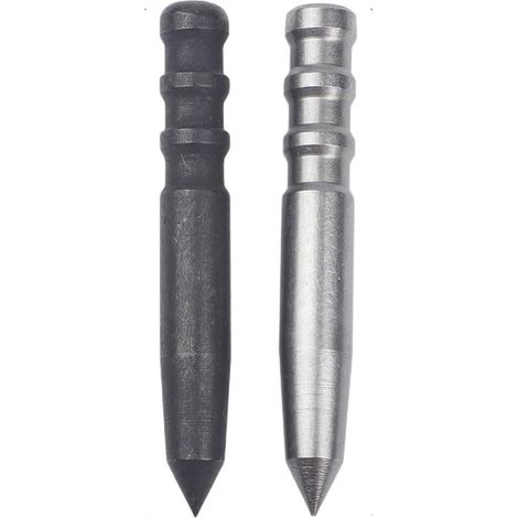Outil de repérage de poinçon à centre unique pour marquer les centres de perçage sur bois, aluminium, fer et matériaux en verre (2 pièces)