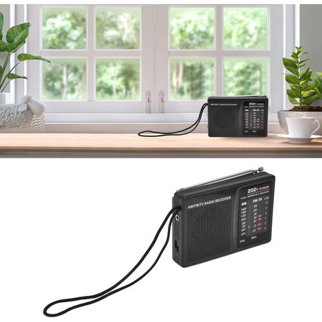 Taschenradio mit FM/AM-Funktion, TV- und Audioempfang tragbares Band-/Kanalradio. (1/5)