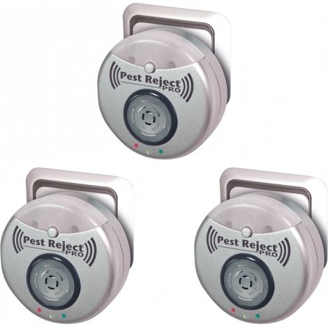 Venteo – Répulsif nuisibles ultrasons et électromagnétisme – Lot de 3 – Couverture 200m² – Sécuritaire pour enfants et animaux – Technologie avancée