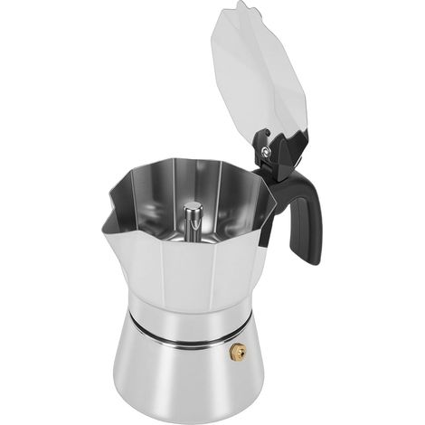Cooktop Coffee Maker, 3 Cups, Octagonal Stainless Steel (3 (1/5)