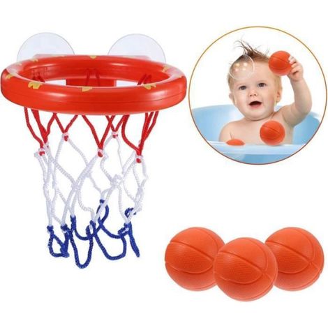 Cerceau De Basket - Jeu De Tir Pour Baignoire - Jouet De Bain Pour Enfants - 3 Balles Incluses - Orange (1/4)