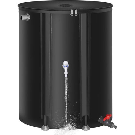 Apex – Récupérateur d'eau de pluie pliable 200 L – PVC anticorrosion – Couverture en filet pour filtration – Économie d'eau jusqu'à 40% (1/5)