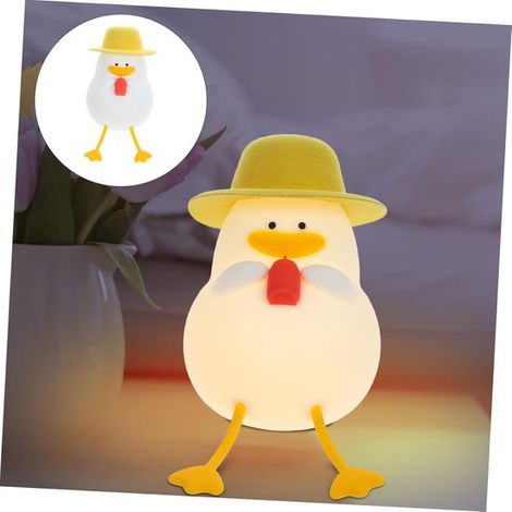 LED-Nachtlicht warmes Licht Nachttischlampe für Jungen und Mädchen in Form einer Coca-Cola-Ente 3 Lichtmodi USB-aufladbar schaltet sich per ein 6 9,6 (1/5)