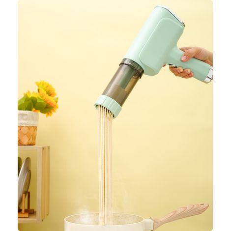 Machine à nouilles électrique portable pour usage domestique, presse à nouilles entièrement automatique, équipée de 5 moules détachables et lavables. (1/5)
