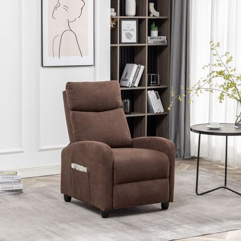 Pushback Velvet Massage Armchair Chair (1/4)