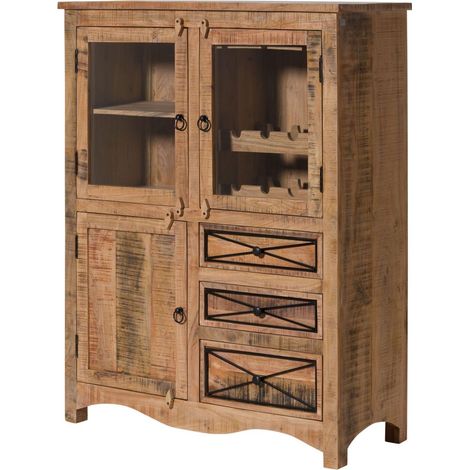 Highboard Akazie 106x45x136 natur versiegelt NATURE OF SPIRIT 313