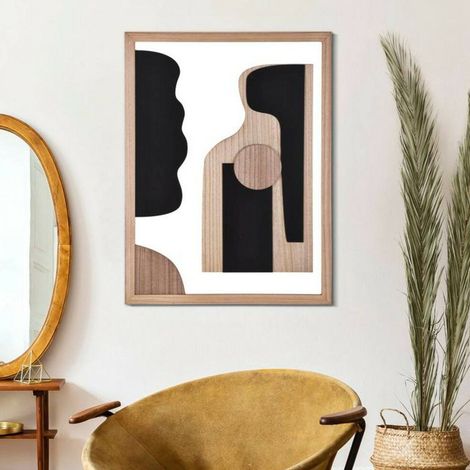 Dmora - Dekorationspaneel Pistoletto, Künstlerisches Paneel, Ornamentales Paneel, Dekoratives Zubehör, 60x2 h80 cm, Bunt (1/5)