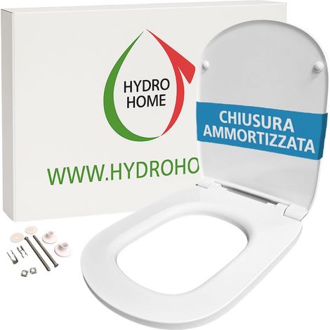 Copriwater Oasi Pozzi Ginori termoindurente bianco Sgancio Rapido CHIUSURA AMMORTIZZATA (1/4)