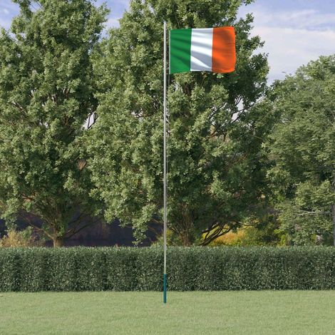 Drapeau de l'Irlande et mât 6,23 m Aluminium vidaXL
