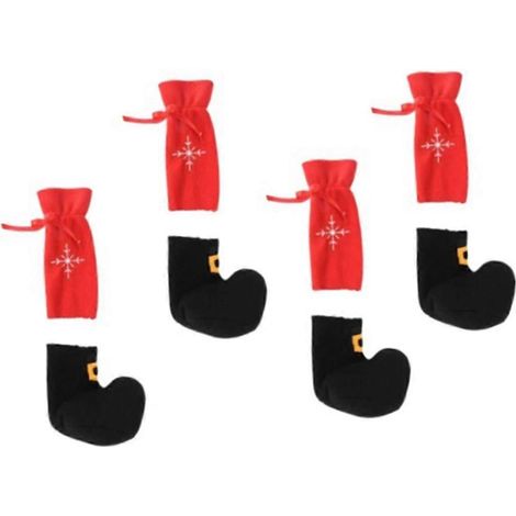 Chaussettes de Noël pour meubles, protège-pieds de chaises, protections de sol, couvre-pieds de table et de chaises, décorations de Père Noël (1/5)