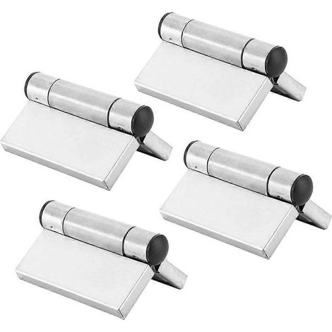 Charnière à ressort à fermeture automatique, lot de 4, 8 x 4,5 cm, en acier, chargement automatique (1/5)