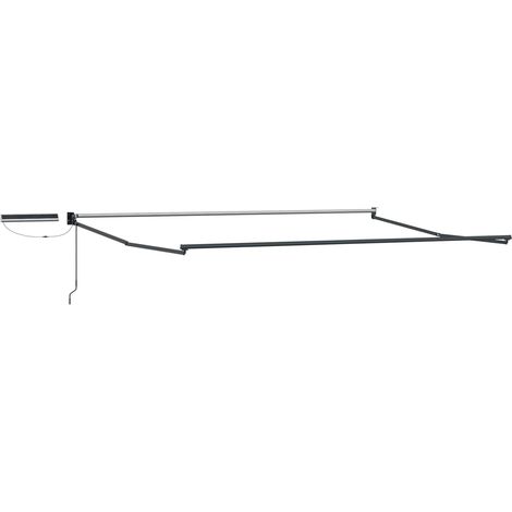Elektrisches Markisenrahmen Anthrazit 4 x 2 m Stahl