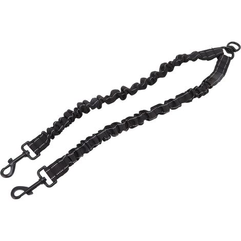 1 Laisse double chien, rotation 360 degrés, absorption chocs, couture réfléchissante, marche 2 chiens (1/5)