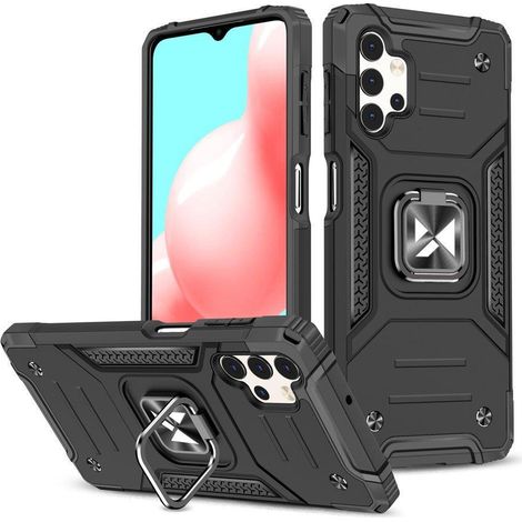 Gepanzerte Schutzhülle + magnetische Halterung Samsung Galaxy A13 5G Ring Armor Schwarz (1/5)